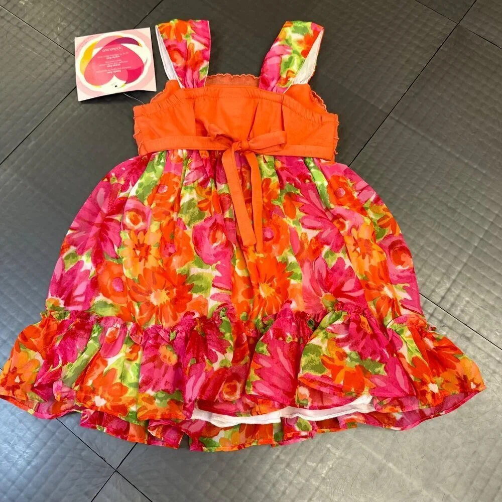 YOUNGLAND GIRLS PINK FLORAL DRESS 2T NWT